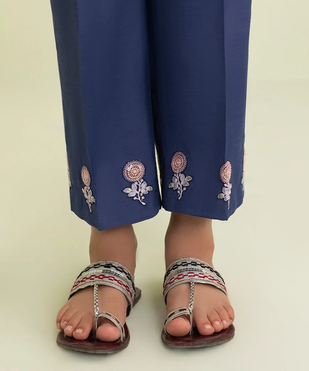 2 Piece - Embroidered Khaddi Net Suit