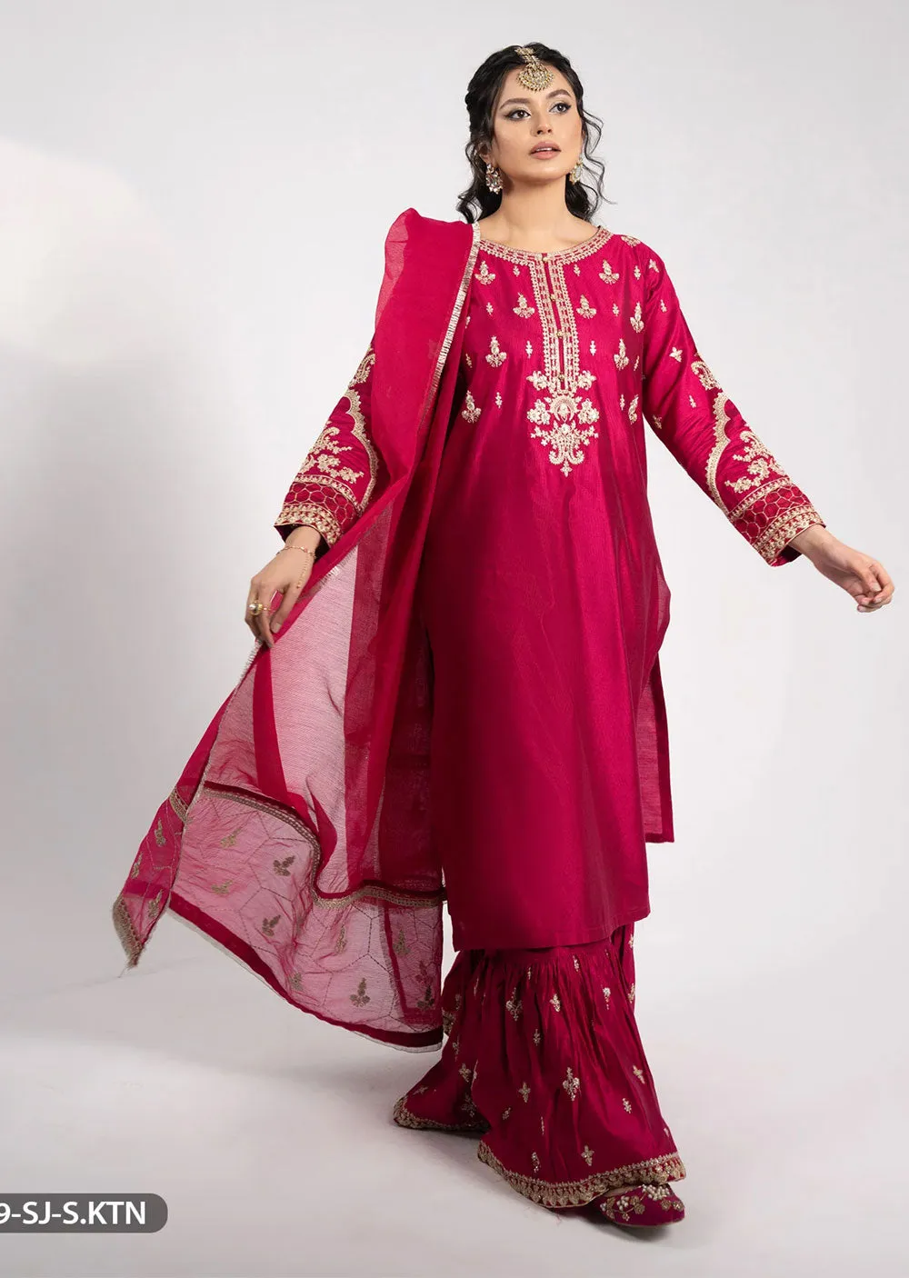 4059-SJ-S.KTN - Pink - Readymade Shaposh Formal Suit