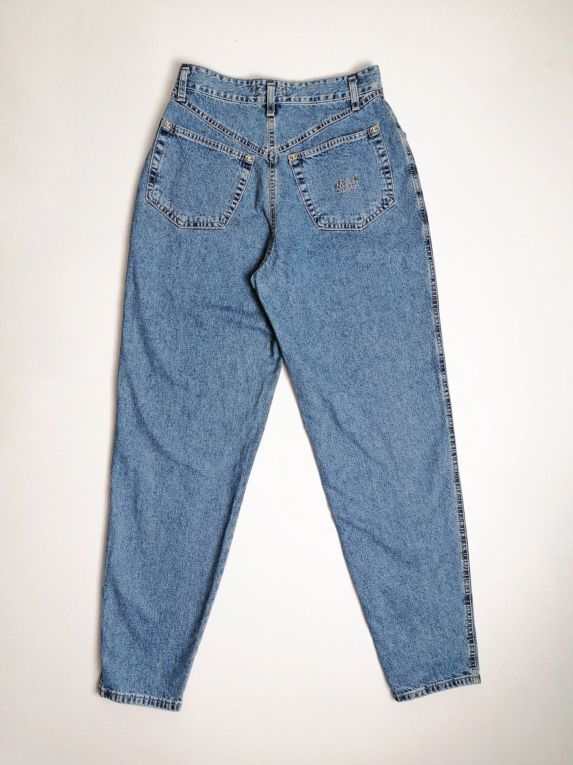 90's MAC High Waist Jeans Tapered Leg - size M-L ( 28 waist)