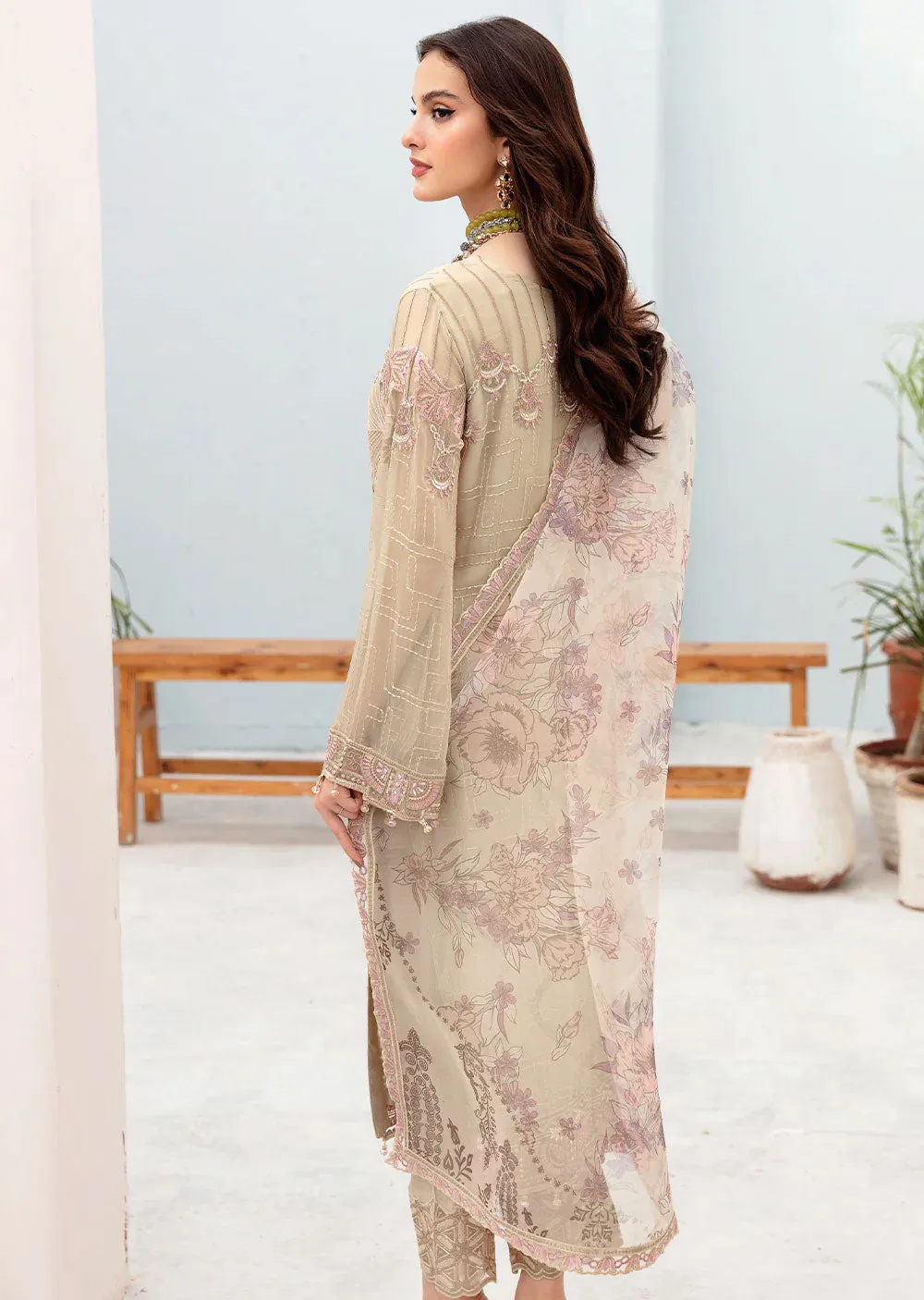 A-701-R - Readymade - Ramsha Chevron Chiffon Collection Vol 7