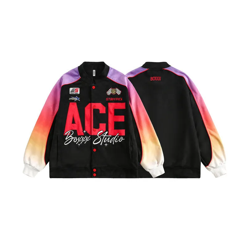 Ace Racer | Embroidered Varsity Jacket