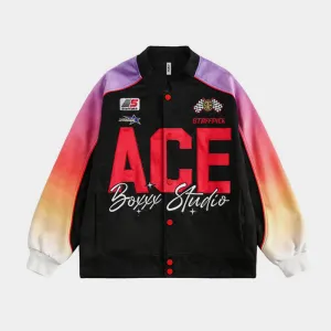 Ace Racer | Embroidered Varsity Jacket