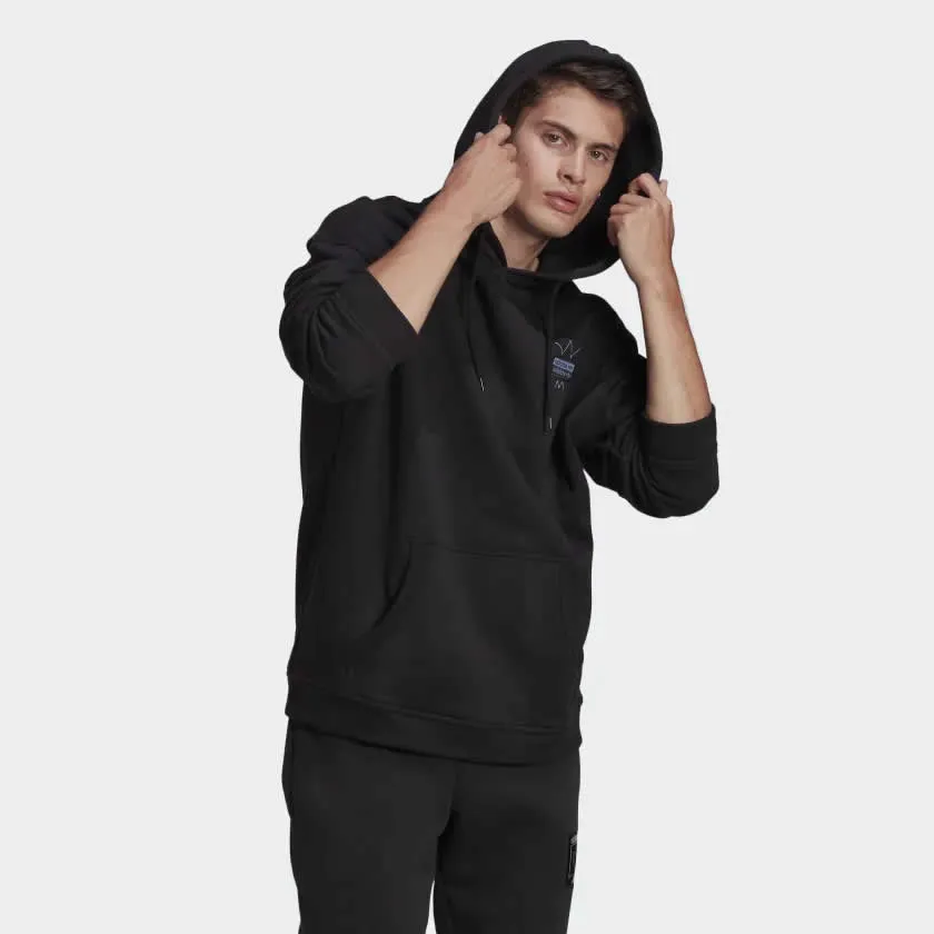 Adidas Originals Men's R.Y.V. Abstract Trefoil Hoodie - Black