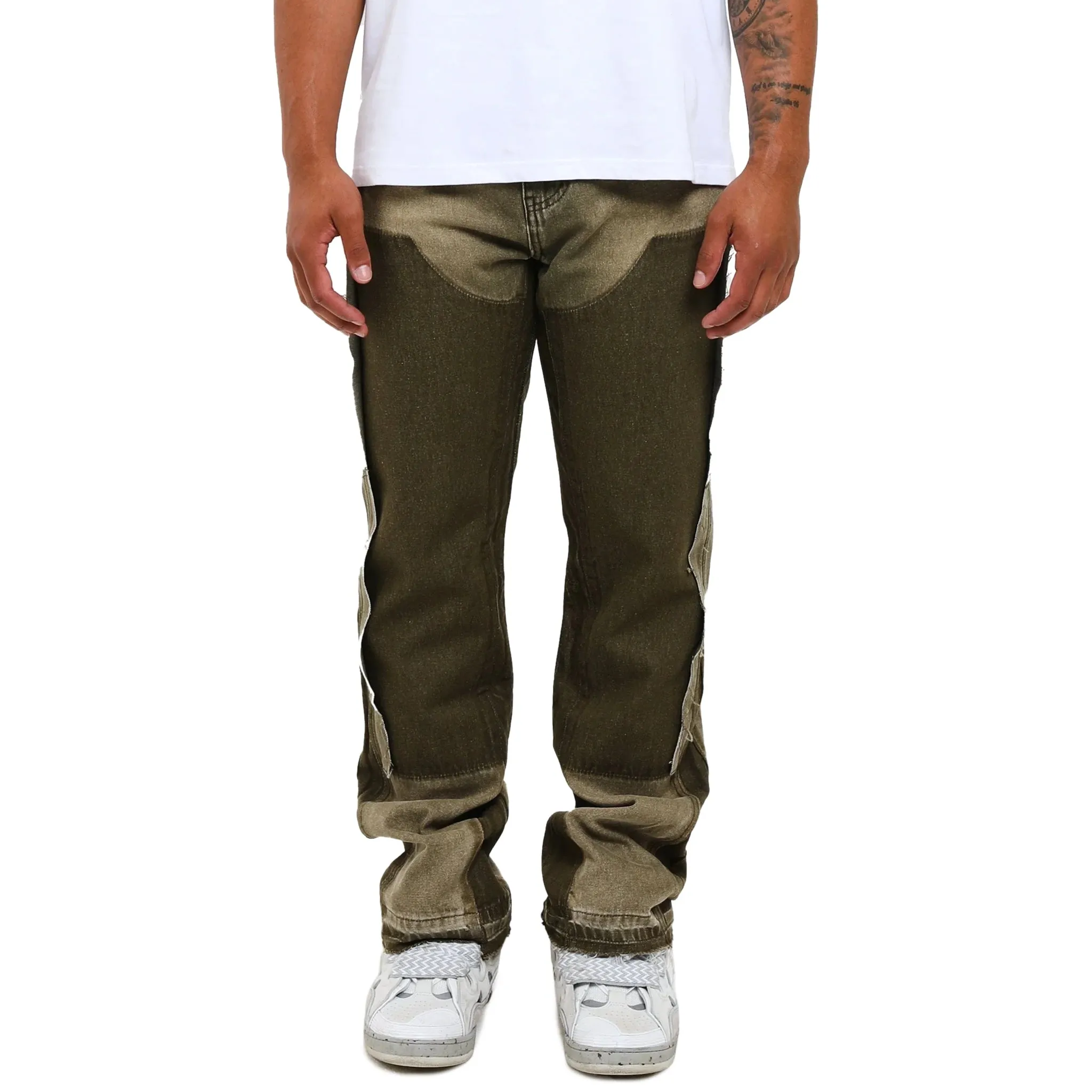 Amicci Adrano Flare Jeans Olive