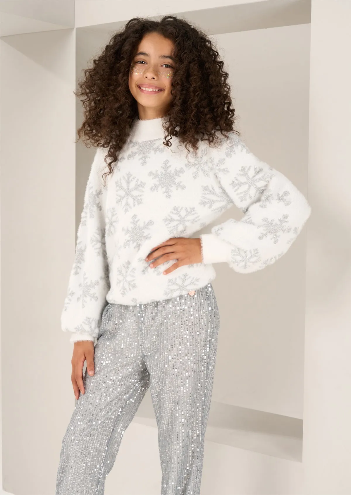 Ana Lurex Snowflake Jumper