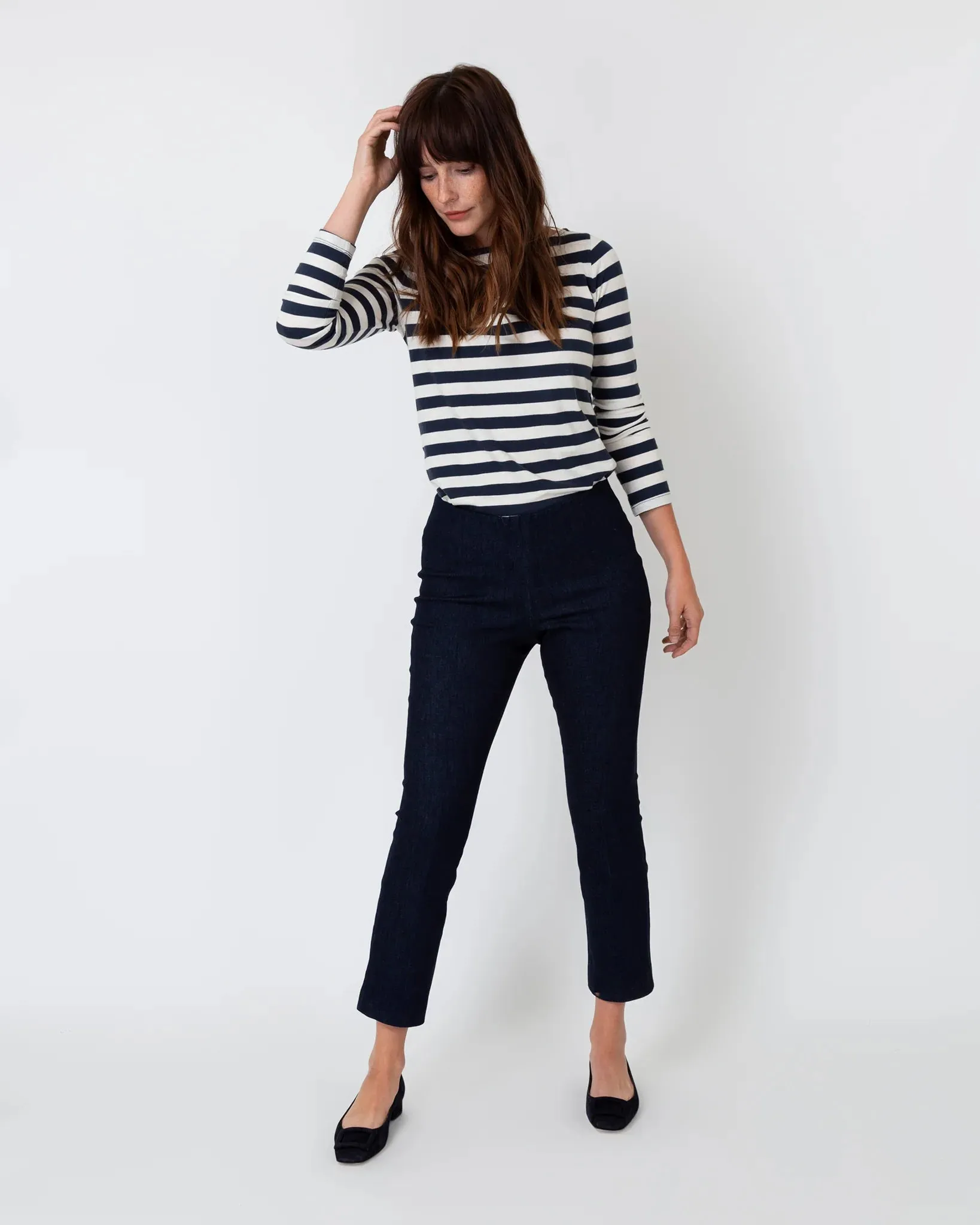 Ann Mashburn Flare Pant in Indigo Stretch Denim