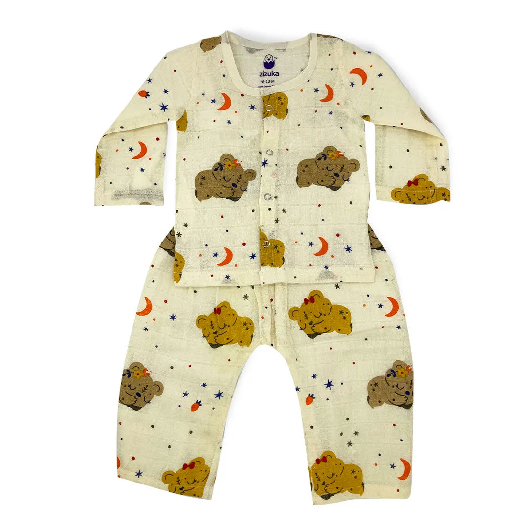 Baby Sleep Suit, Jabla-Pyjama Set -100% Organic Muslin(Pack of 2)