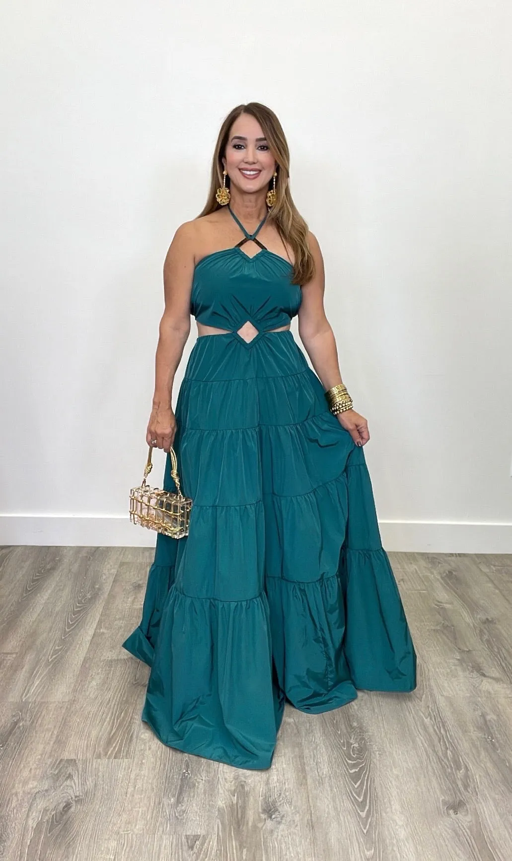 Bali Taffeta Gown Teal