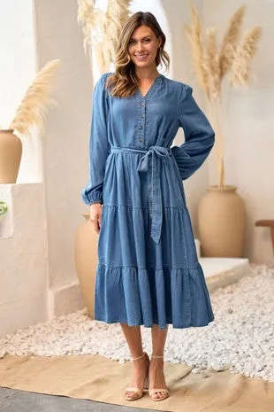 Belted & Ready Jean Dress