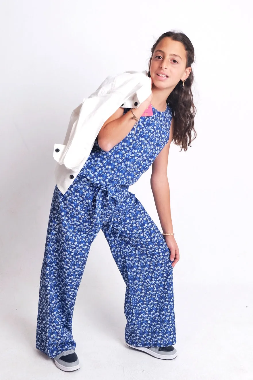 Blue Floral Comfy Pants