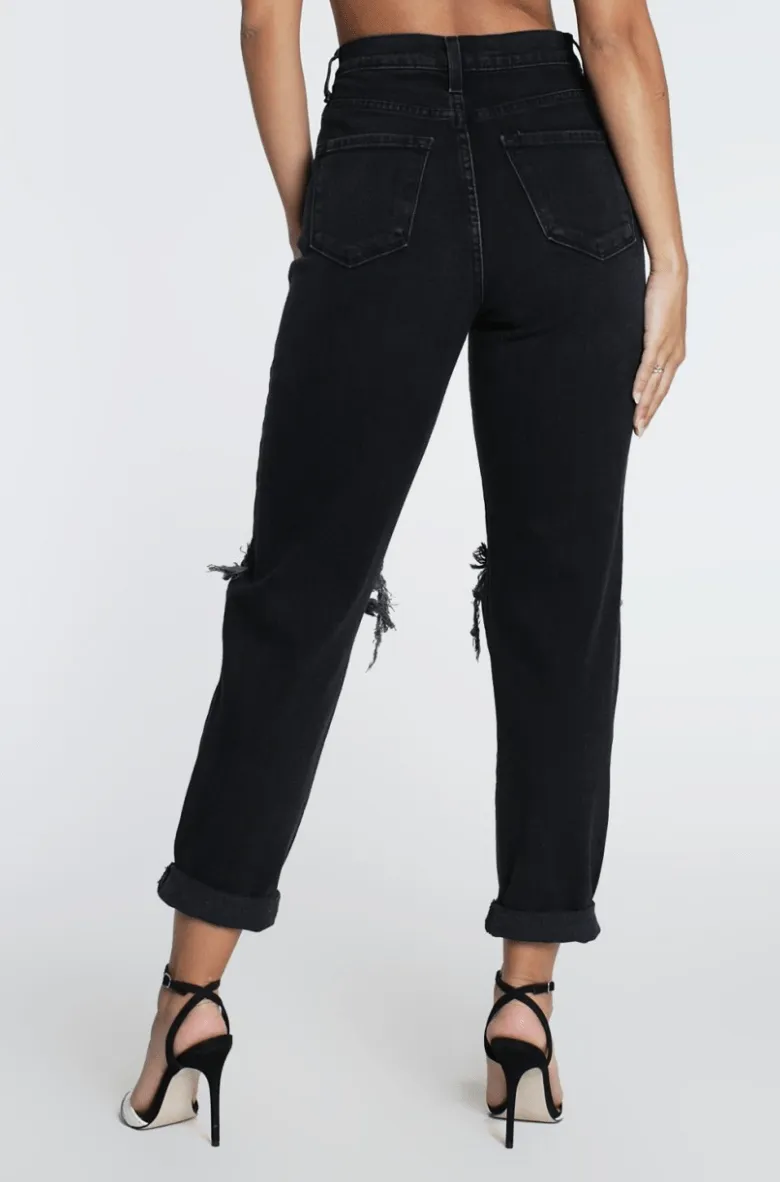 Busted Mom Jeans - Vintage Black