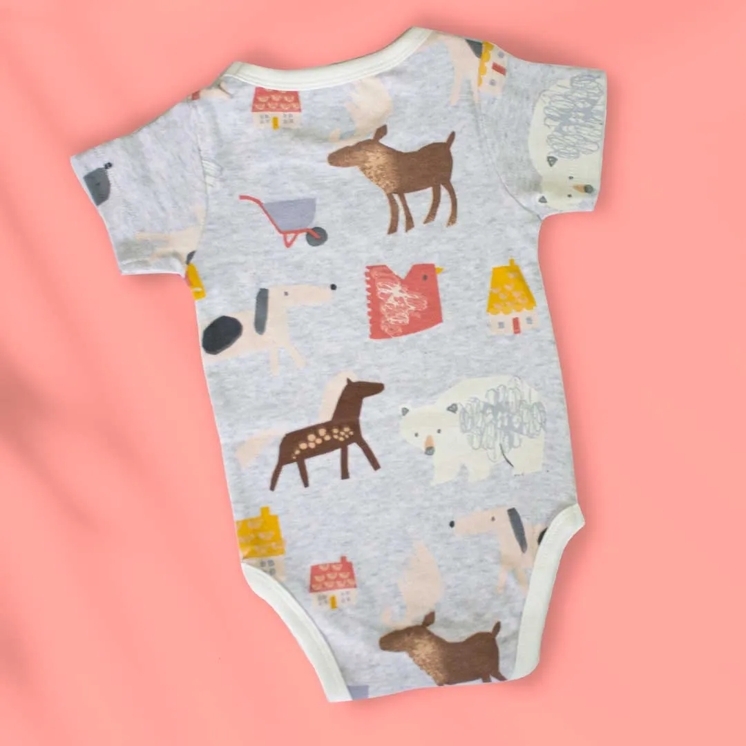 BUY 2 Pattern Printed Bodysuit/Onesie & Get 1 FREE - 100% Premium Cotton