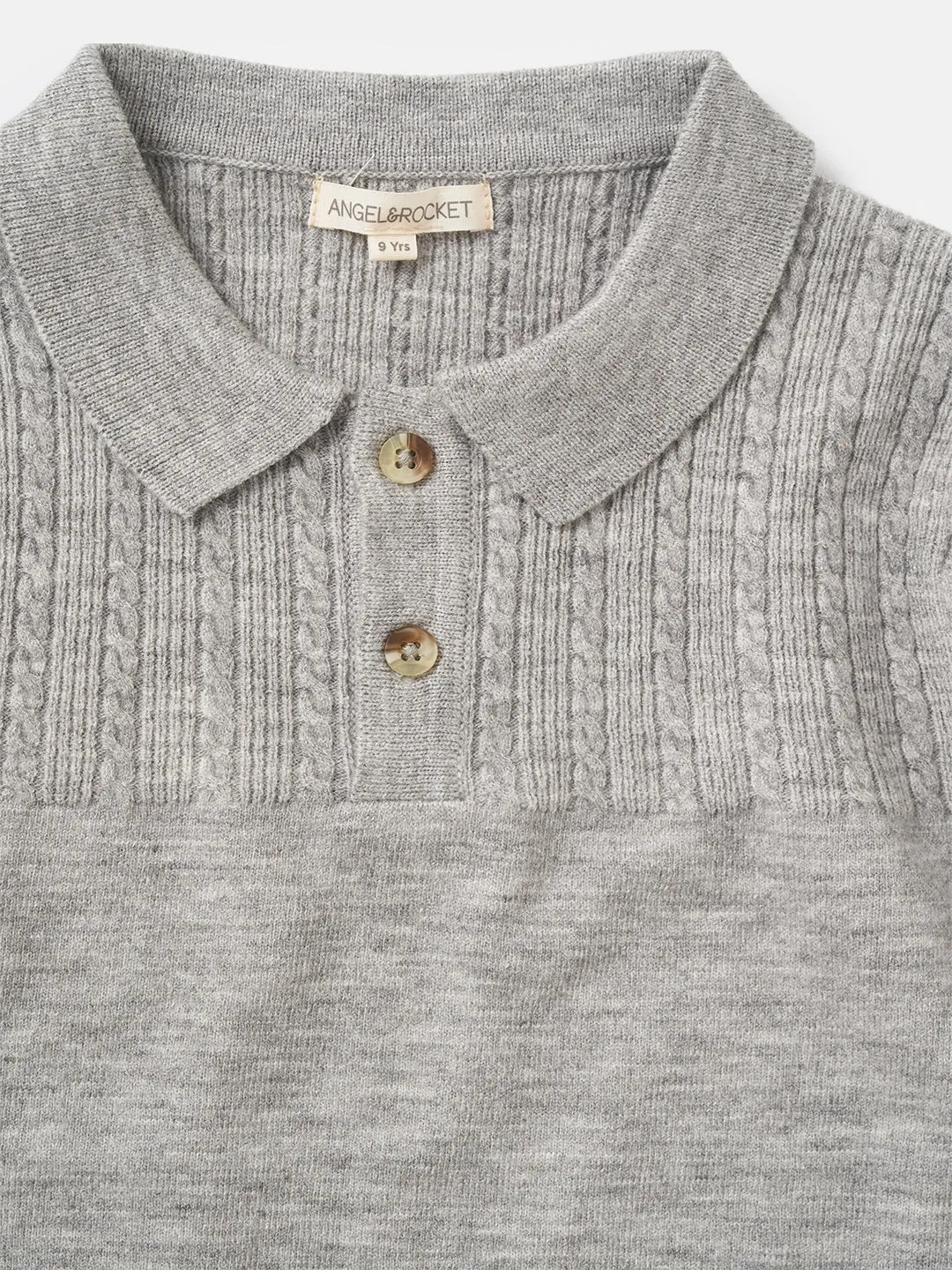 Caleb Grey Knitted Polo