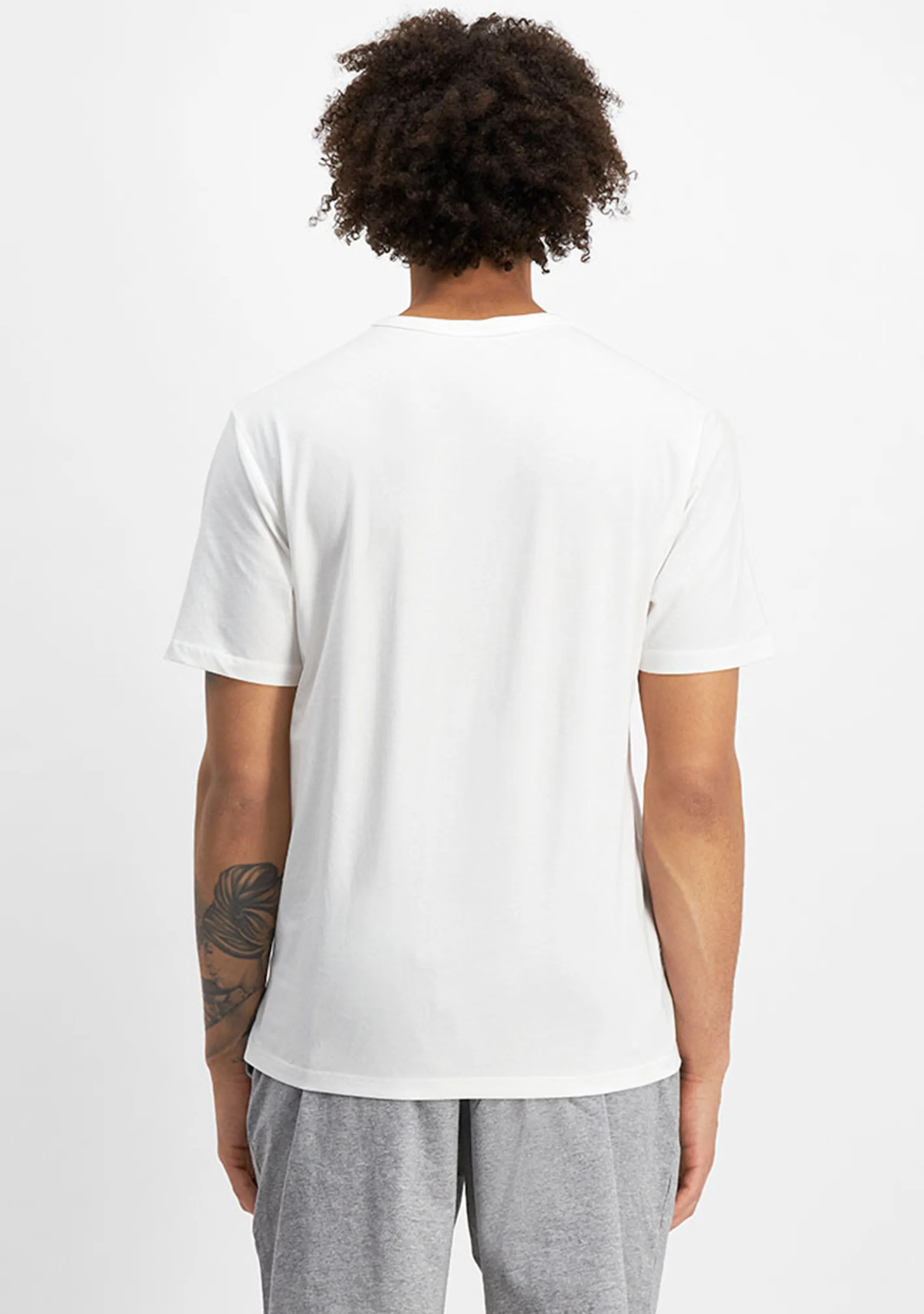 Champion Mens Script Logo Short Sleeve Tee White <br> AXQPN WIT