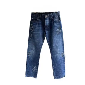 CHROME HEARTS DENIM PATCH JEANS