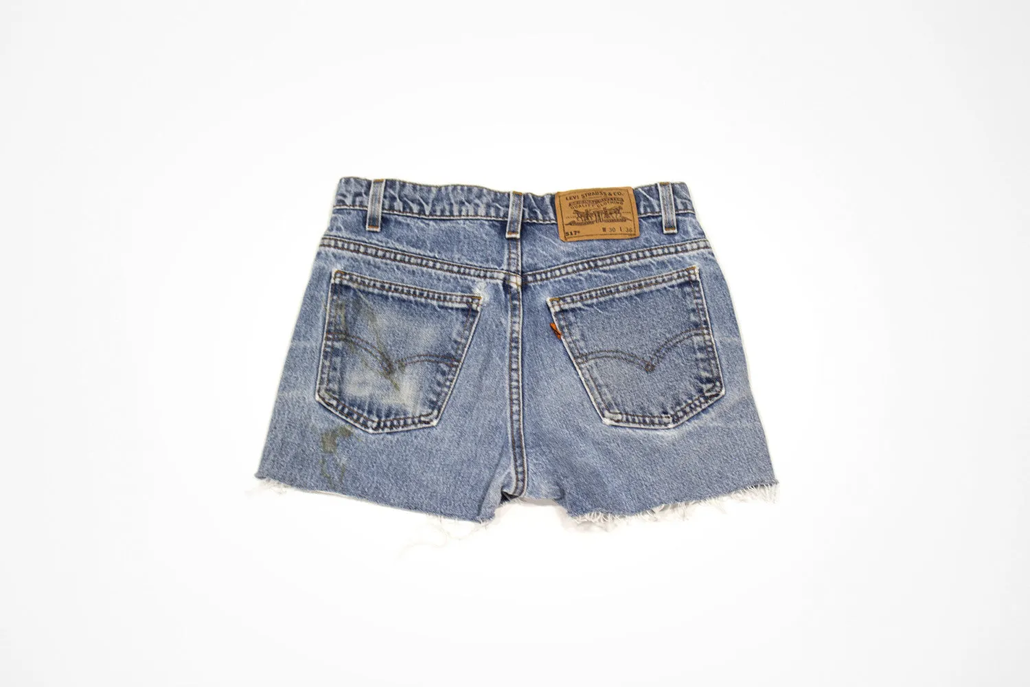 Custom Order - White Rose Vintage Cut Offs - Women’s Levis Jean Shorts