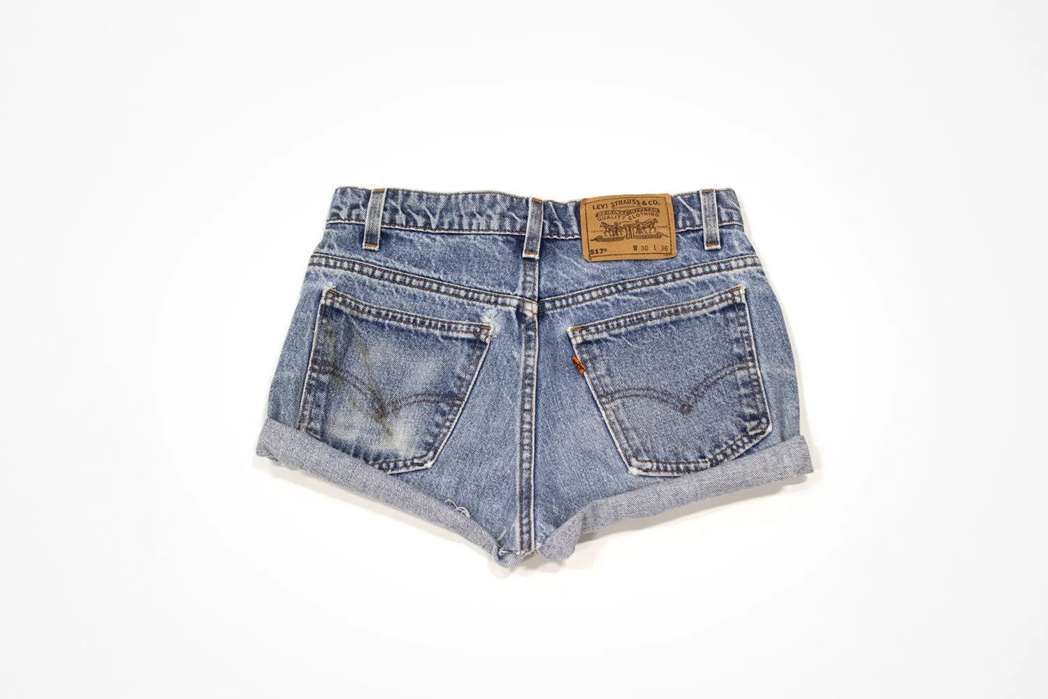 Custom Order - White Rose Vintage Cut Offs - Women’s Levis Jean Shorts