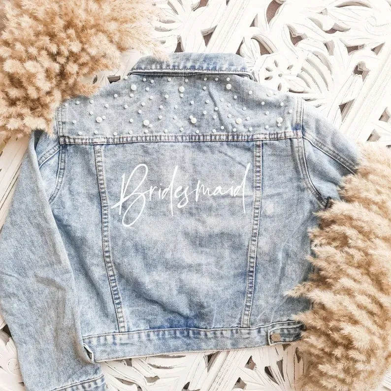 Custom Pearl Denim Jacket