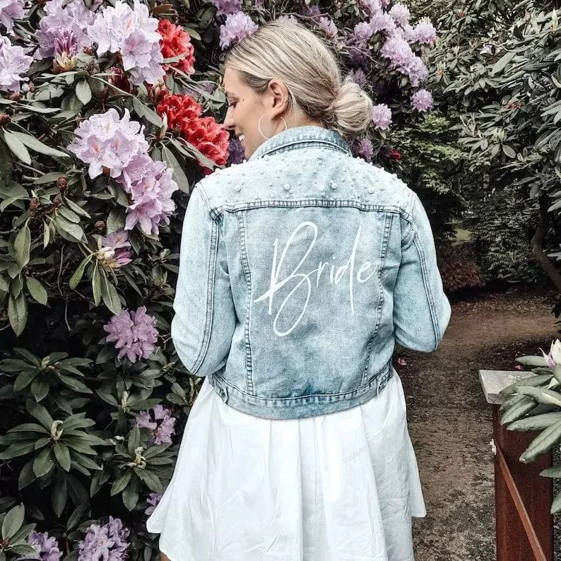 Custom Pearl Denim Jacket