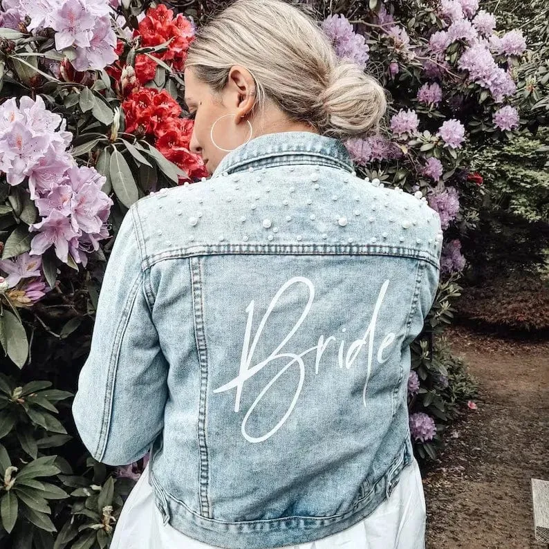 Custom Pearl Denim Jacket