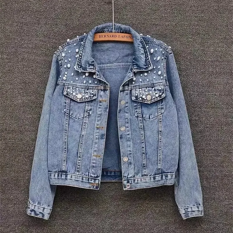 Custom Pearl Denim Jacket