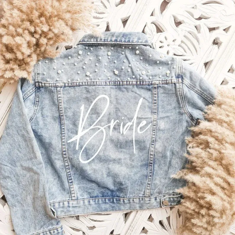 Custom Pearl Denim Jacket