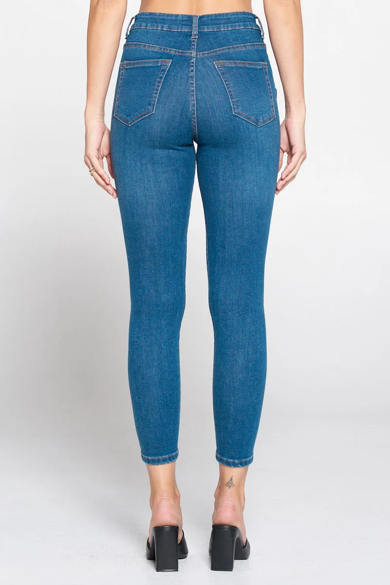 Cut Out High Waist Denim