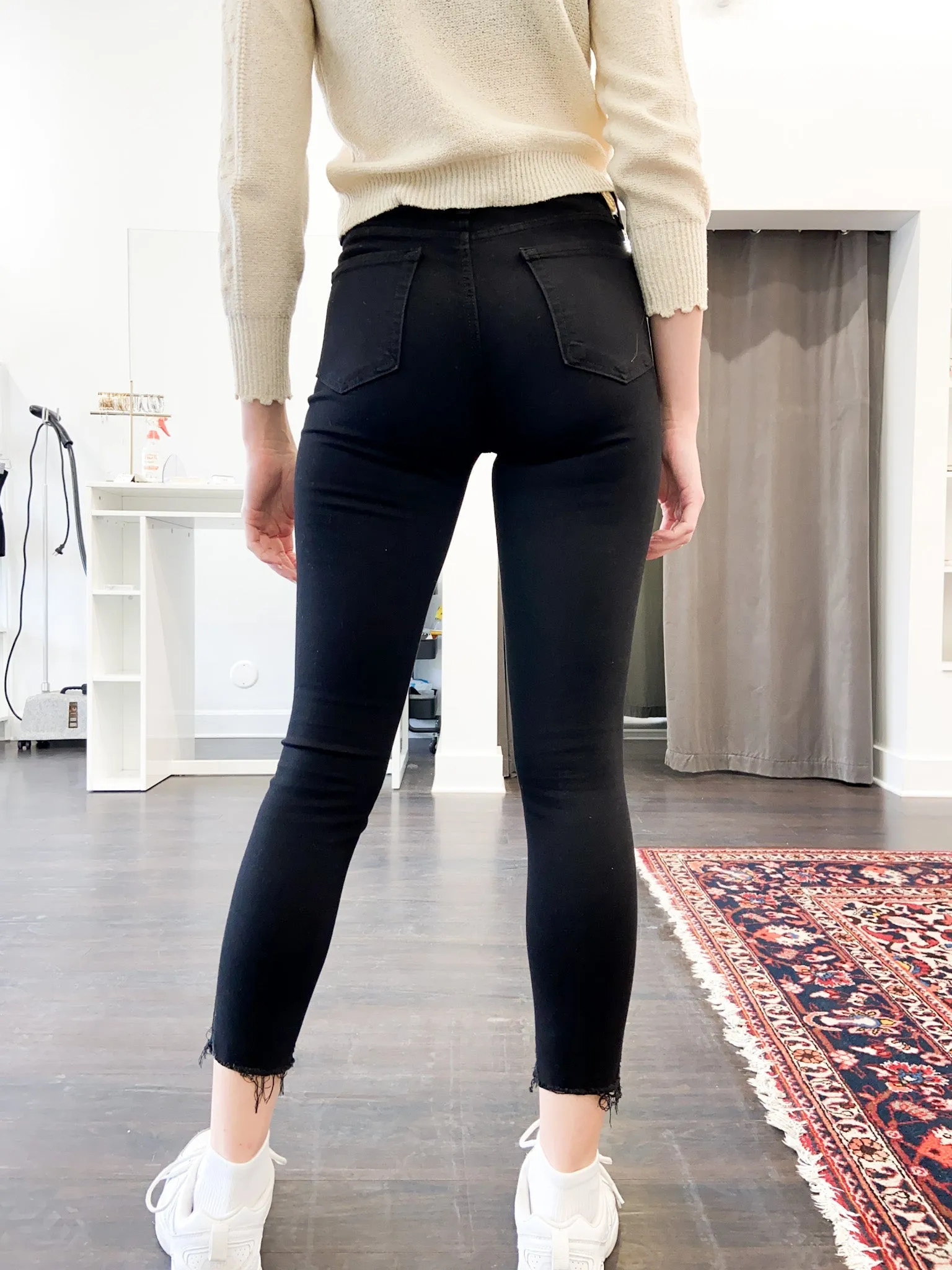 Danny High-Rise Destroyed Skinny Jean in Black - FINAL SALE