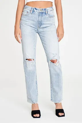 Distressed Smarty Pants Straight Jeans