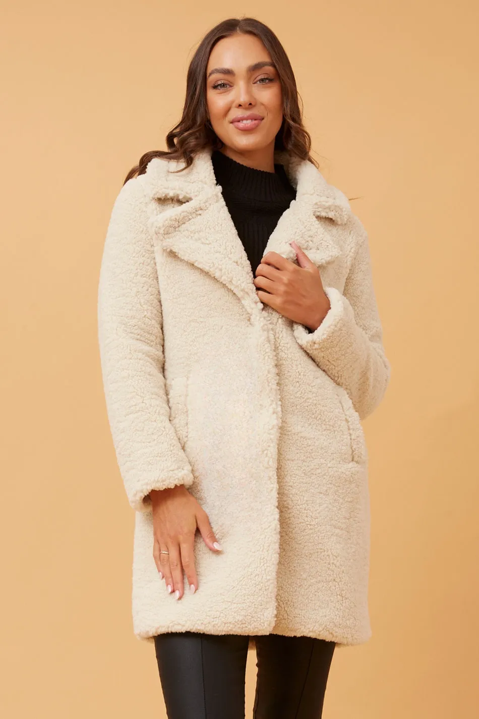 DONELLA TEDDY FAUX FUR COAT