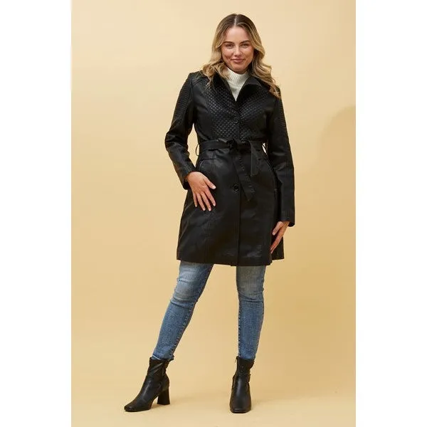 ELENI VEGAN LEATHER COAT