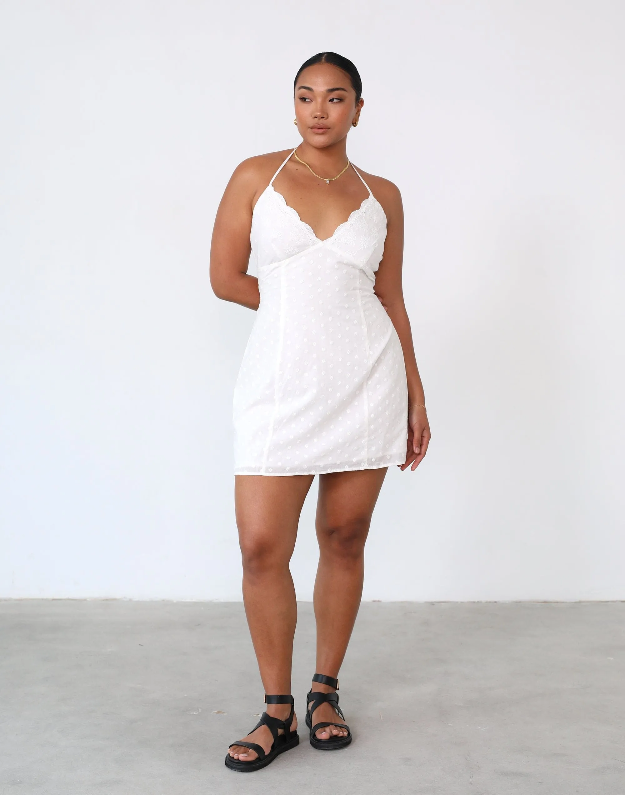 Emmy Mini Dress (White)