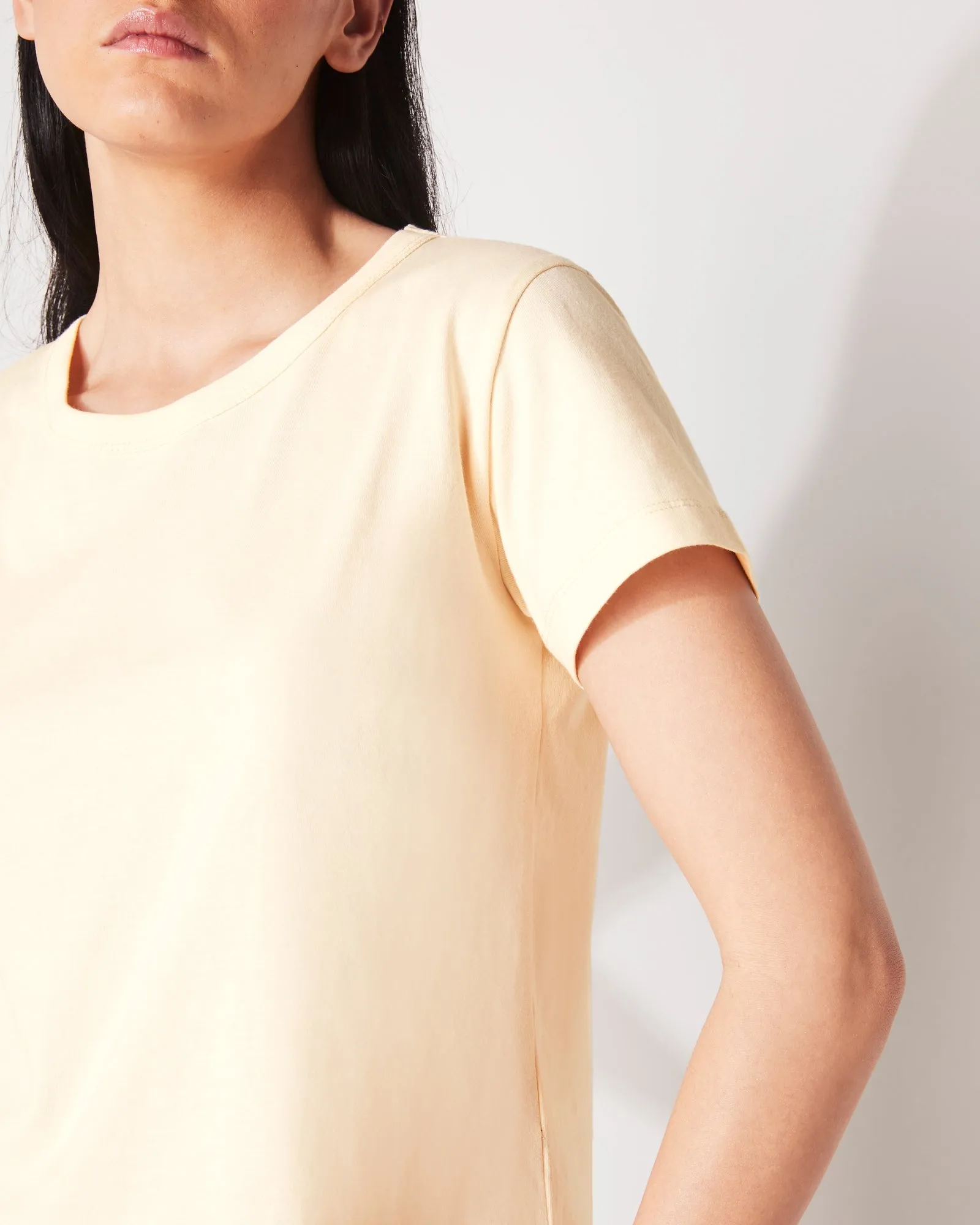 ESSENTIAL SHRUNKEN T-SHIRT - BUTTER CREAM