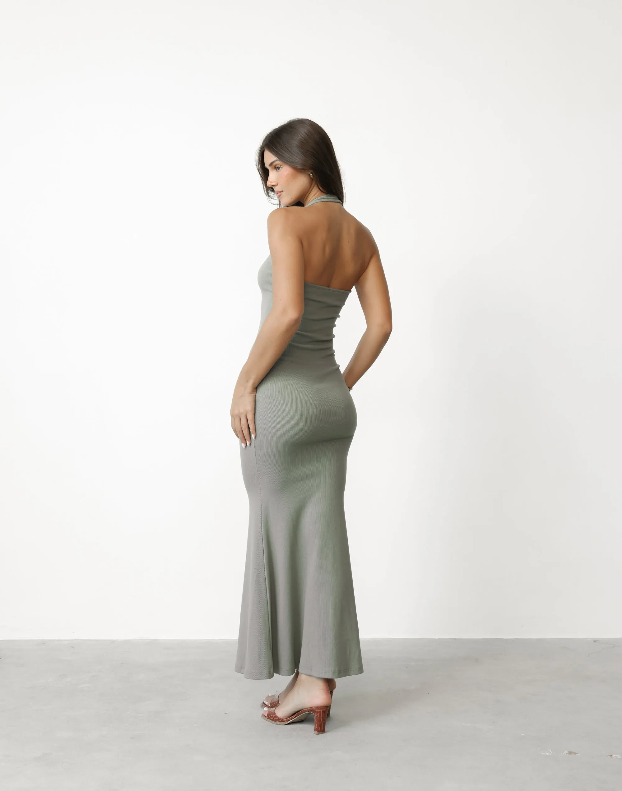 Eve Maxi Dress (Olive)