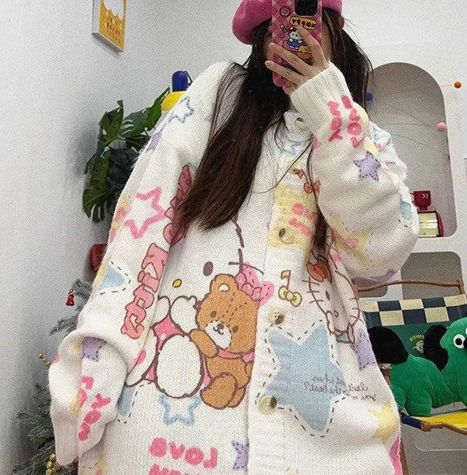 Fashion Anime Oversize Sweater Coat PN6418