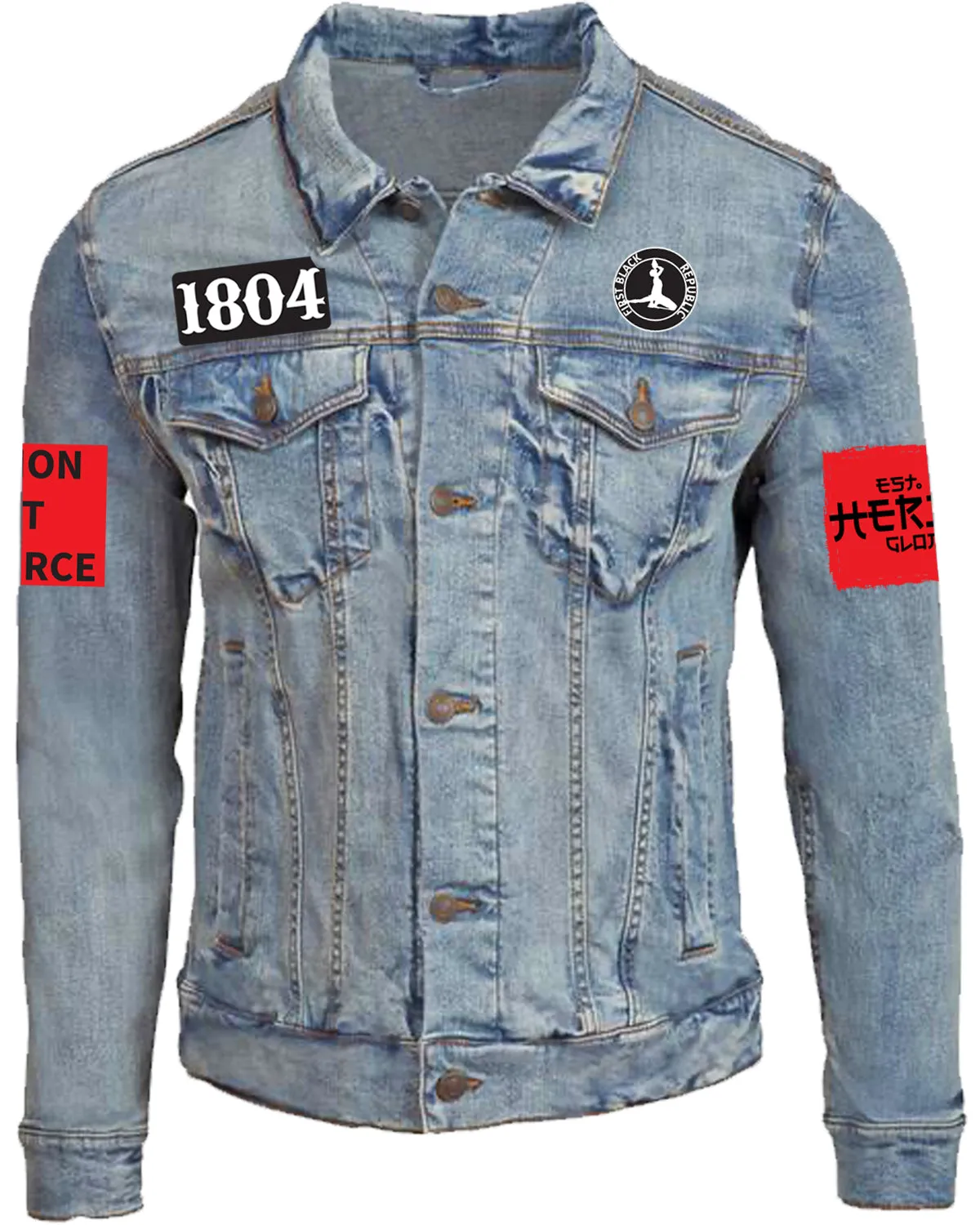 FIRST REPUBLIC SHIELD-DENIM JACKET (UNISEX)-BLEU