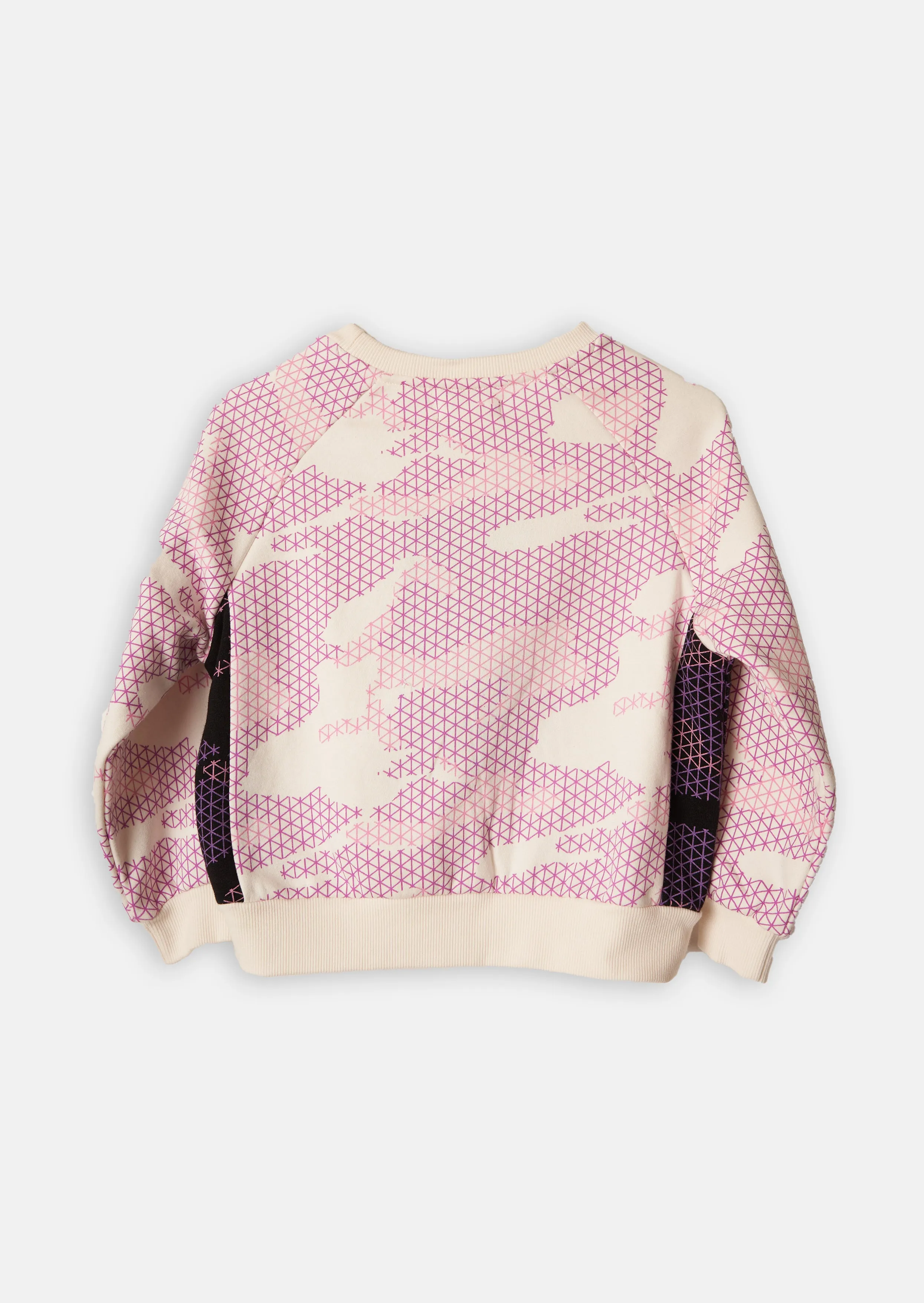 Girls Active Digital Camo Printed Pink Sweatshirt