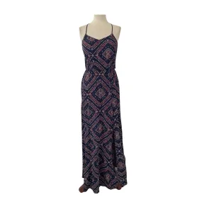 H&M Blue Printed Halter Maxi Dress | Pre Loved |