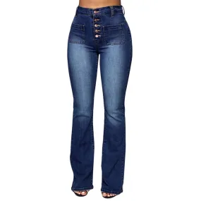 High Waist Straight Skinny Wide Leg Jeans