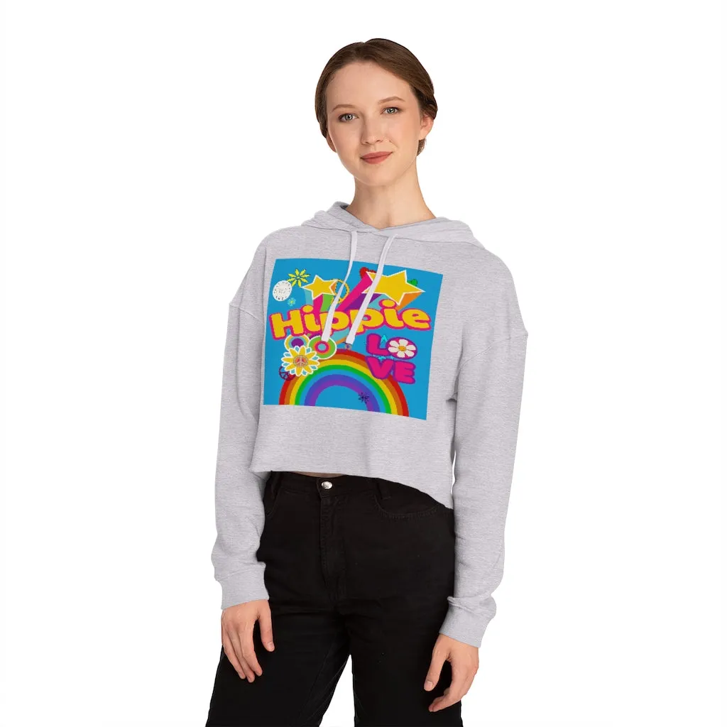 Hippie-Dippie Love Cropped Hoodie