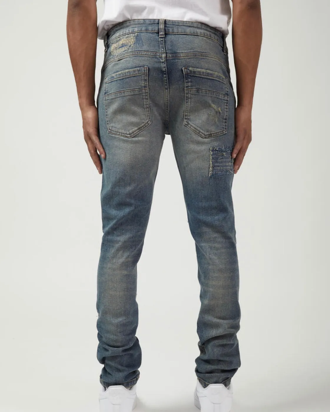 Hyper Stiched Distressed Jeans