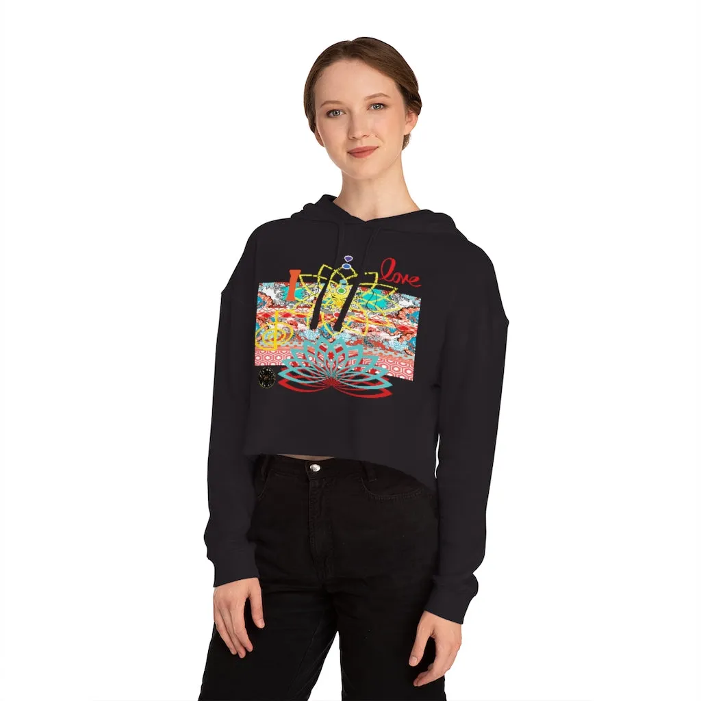 I Love REIKI Cropped Hoodie