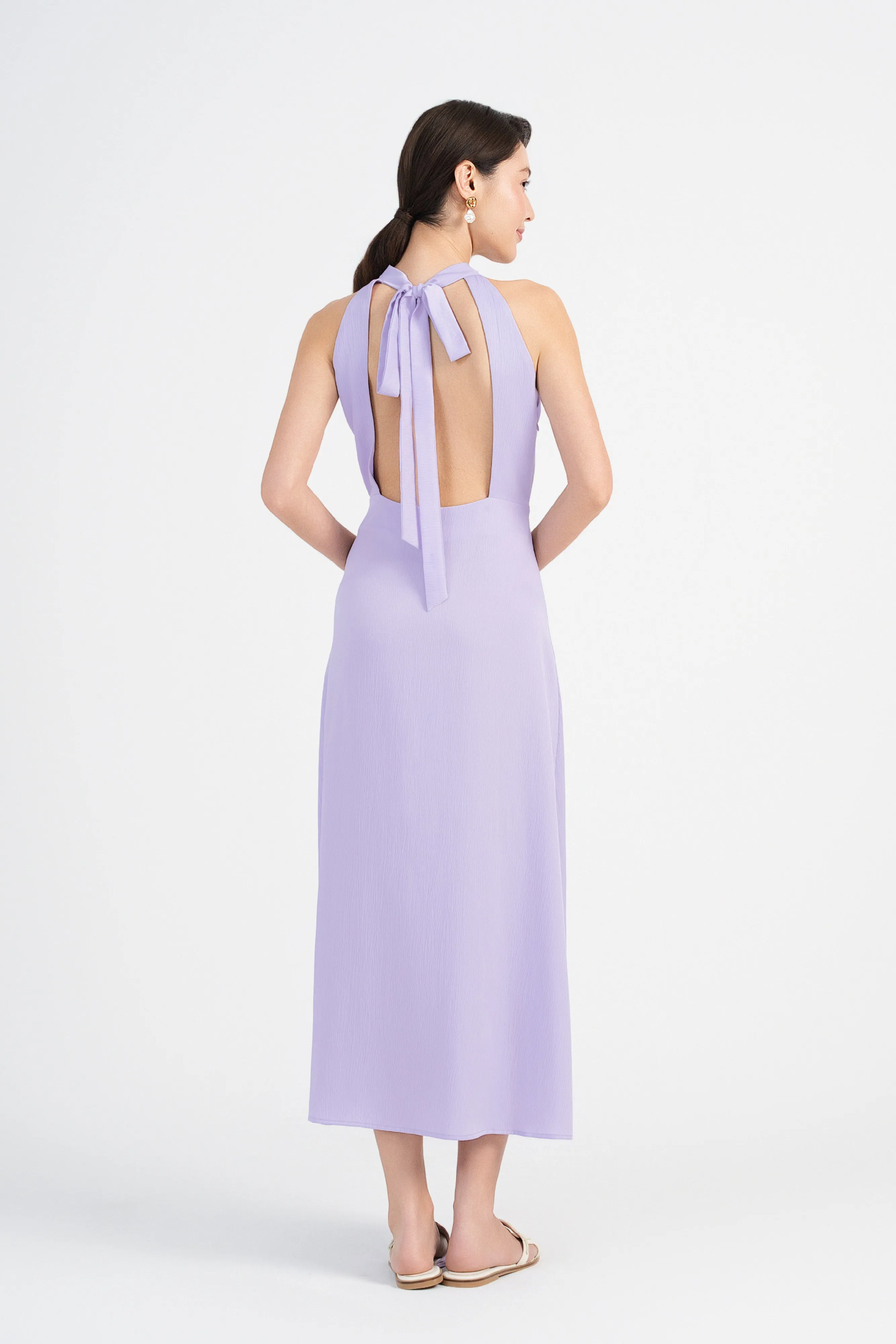 Irina Open Back Halter Dress