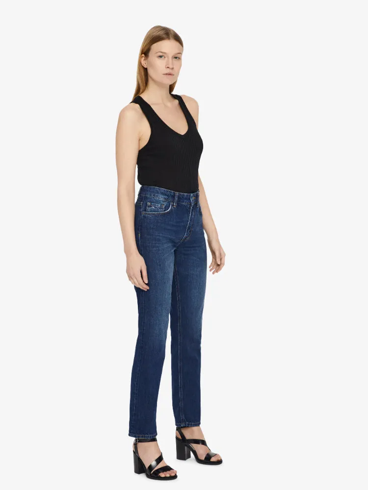 J.Lindeberg Womens Thelma Mid Blue Pure Denim Jeans - Stylish & Comfortable Fit