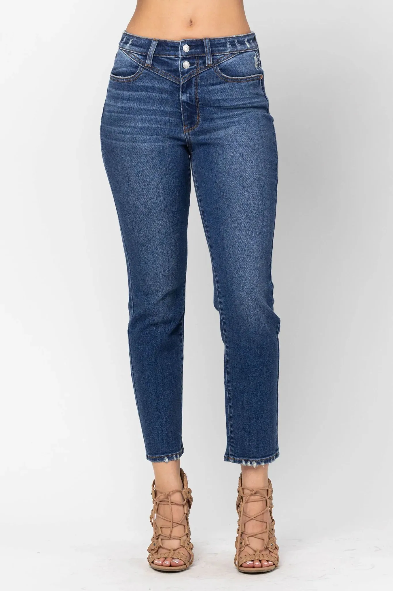 Judy Blue High Waist Front Yoke Slim Fit Jeans