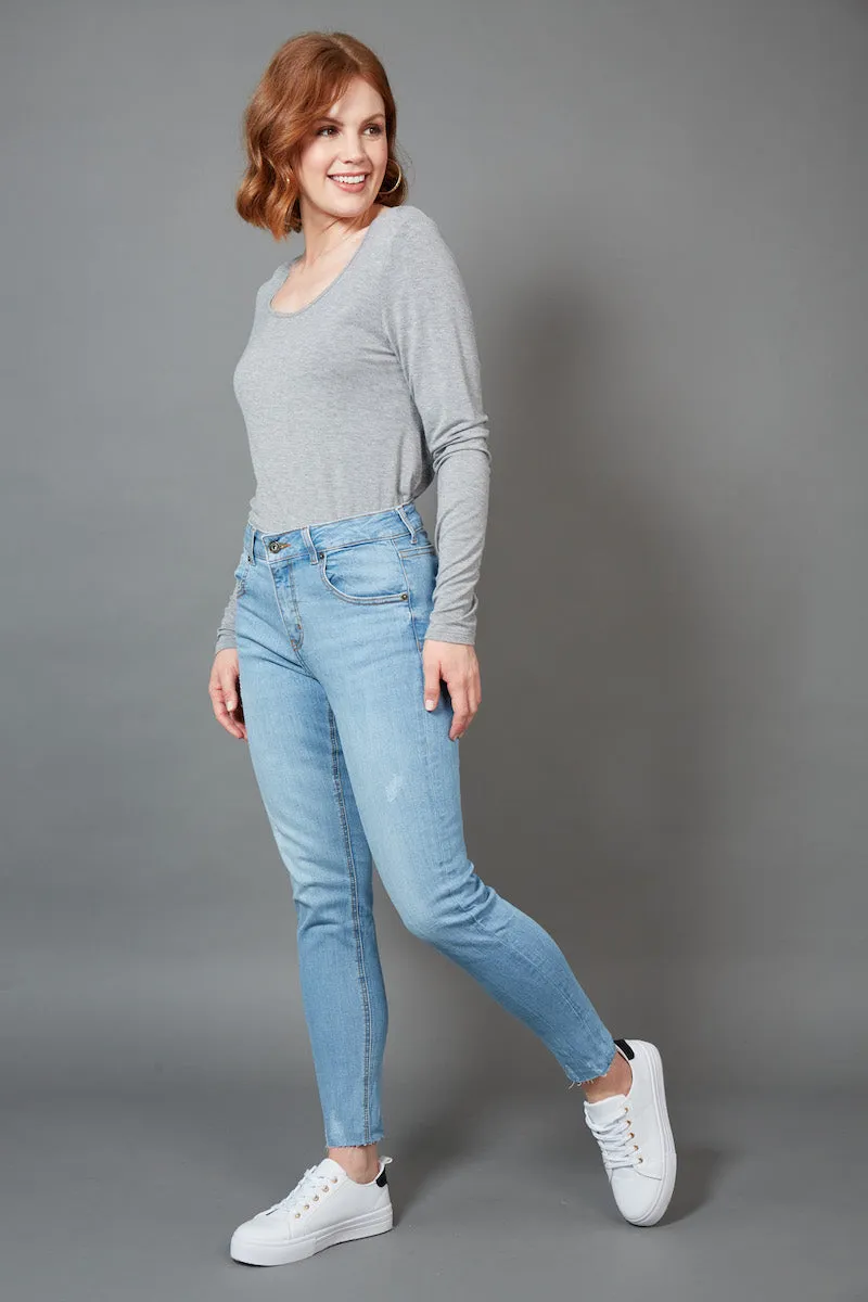 Junko Cape Blue Denim