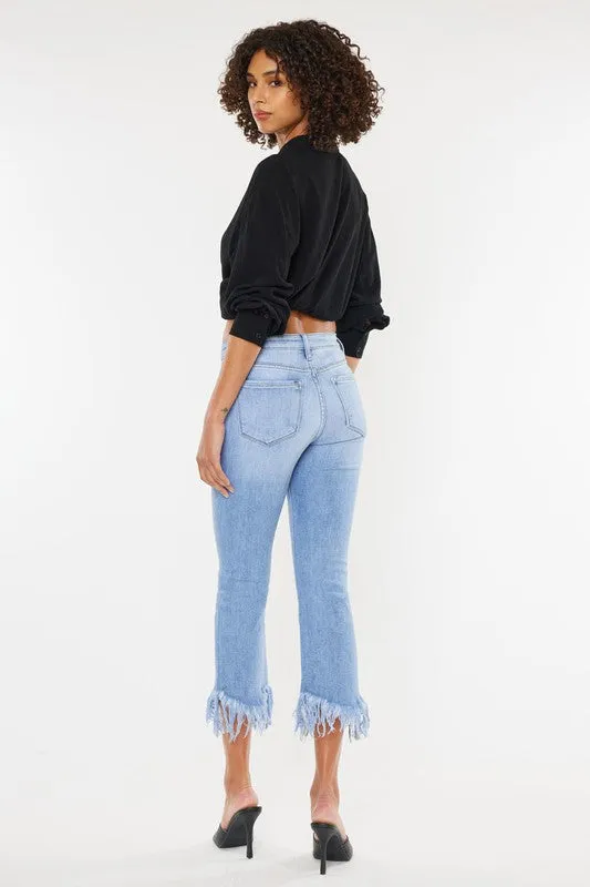 KanCan High Rise Crop Bootcut Denim Pants