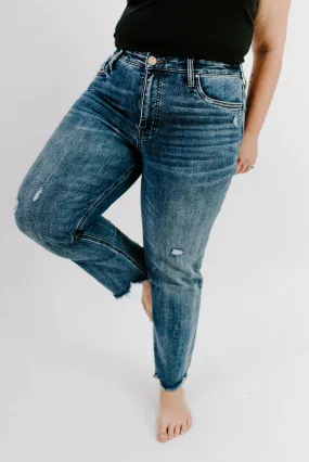 Kut from the Kloth Rachael Fab Ab Frayed Mom Jeans