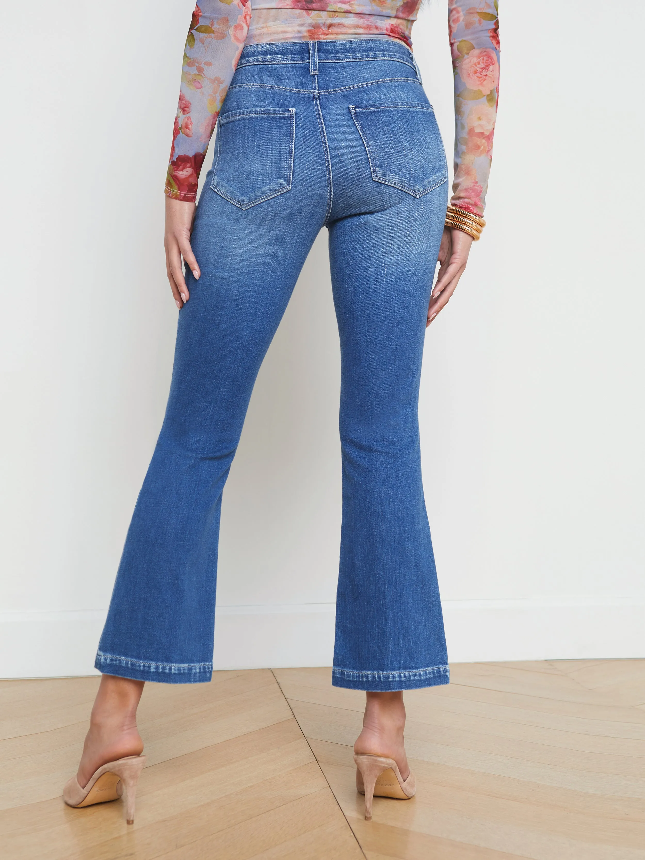 L'Agence Ali Slim Flare Jean in Maywood