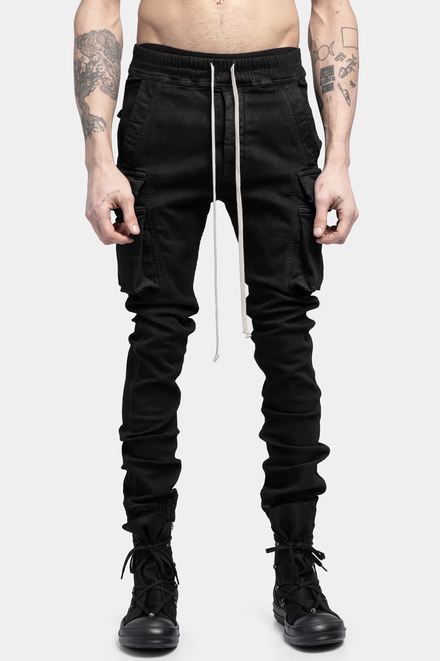 Mastodon cut stretch denim pants, SBB (Deep black denim)